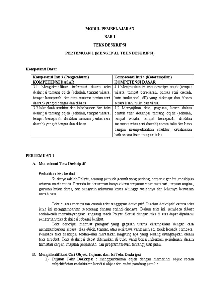 Modul BAB 1 | PDF | Seni & Disiplin Bahasa | Kajian Bahasa Asing