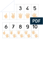радни лист - бројеви прстима