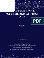 Introduction To Psychological First Aid