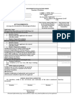 Attachments: Documents Evaluation Form Teacher I Position