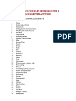 42 Topics For IELTS