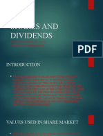 Shares and Dividends: (Removed From The Syllabus) Presented By:Dheeraaj Patil