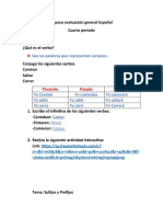 Repaso Evaluación General Español Grado Tercero