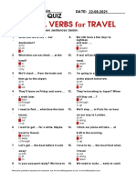 Phrasal Verbs For Travel: Grammar Quiz