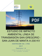 Estudio de Impacto Ambiental Línea de Transmisión San Gregorio - San Juan de Manta