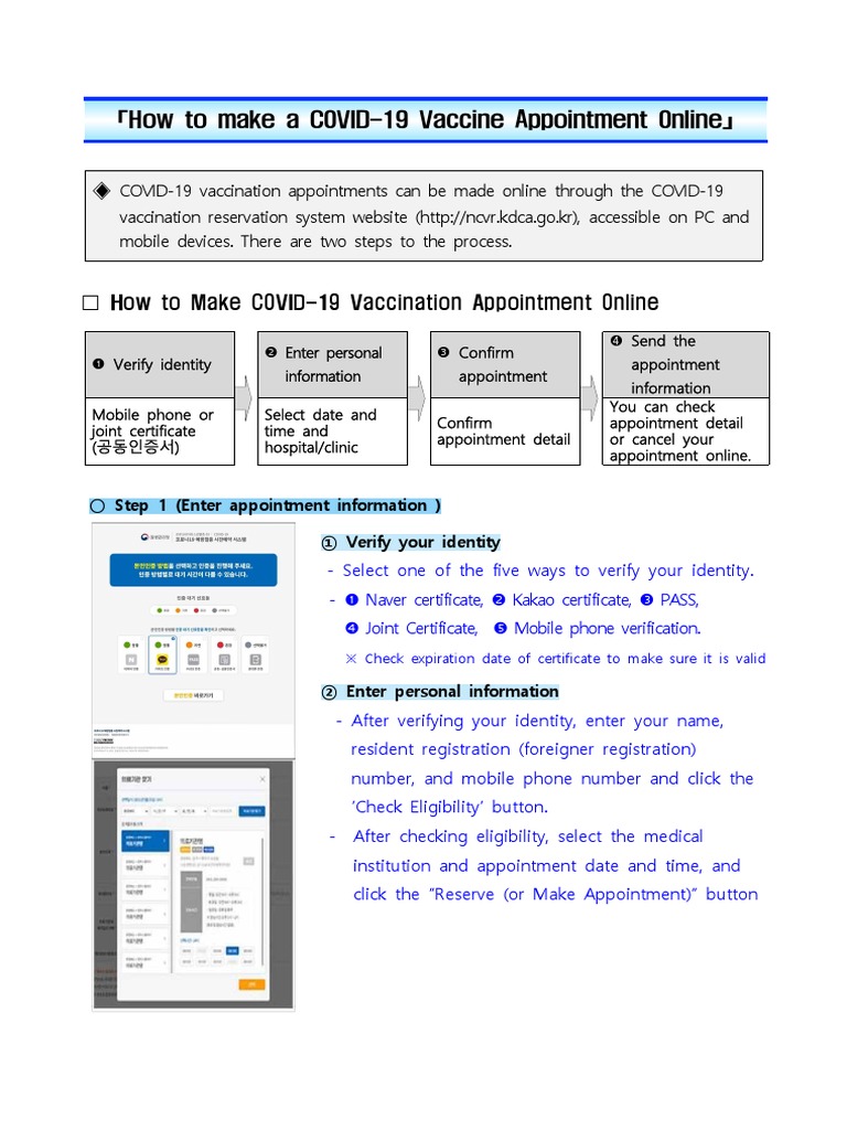 How To Make A COVID-19 Vaccine Appointment Online | PDF | Health Care ...