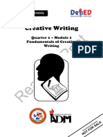 Quarter 1 - Module 1 Fundamentals of Creative Writing