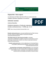 s1 - Lectura - Contrucción de Ciudades Coloniales Españolas en La America - A - Wyrobisz