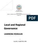 Local and Regional Governance: Learning Modules