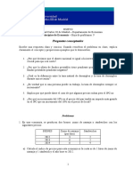 Principios de Economía - Hoja de problemas 9 con preguntas conceptuales y problemas