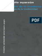 Pablo Oyarzún La Desazón de Lo Moderno