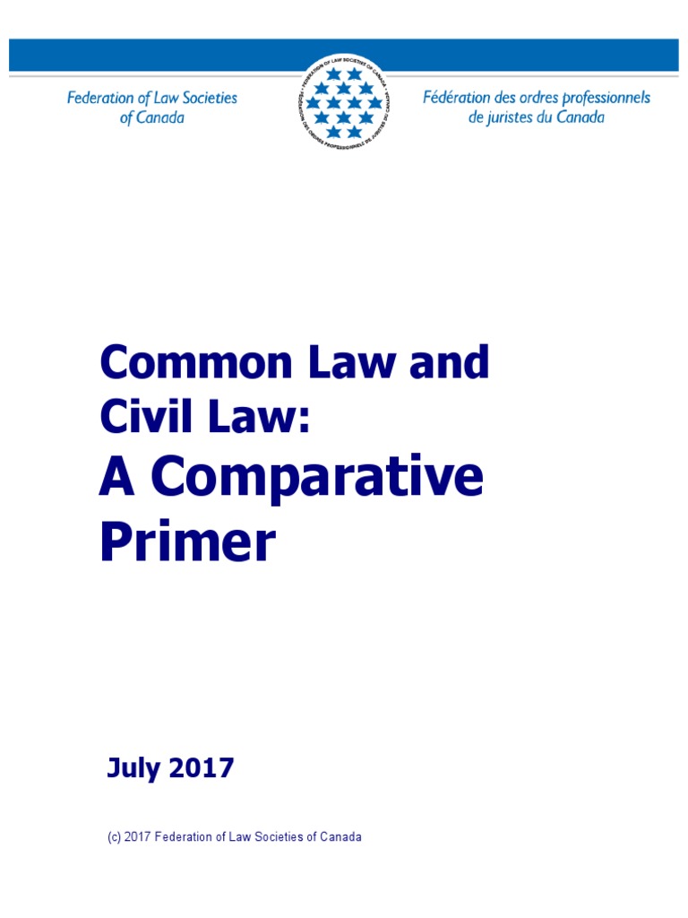 Common Law and Civil Law A Comparative Primer | PDF | Common Law ...