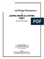Structural Design Parameters: Jaypee Medical Centre (JMC)