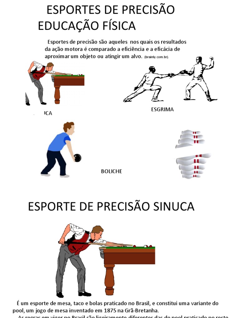 Educação Física 7º Ano Esportes de Precisão Aula 1 Maurício | PDF ...