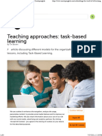 Teaching Approaches Task-Based Learning Article Onestopenglish