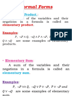 Normal Forms: Elementary Product