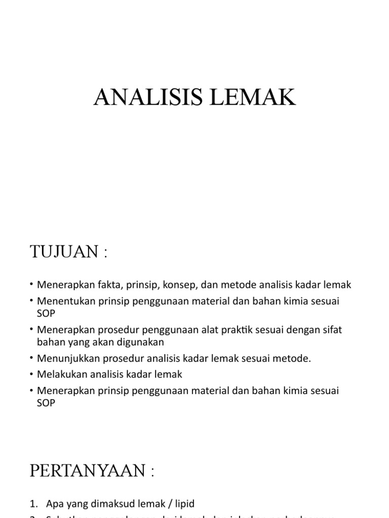 Analisis Kadar Lemak | PDF