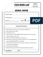 Model Paper Ae Grade 2