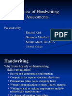 ED 572 Handwriting Assessments