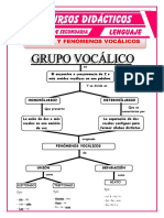Grupos y fenómenos vocálicos en palabras