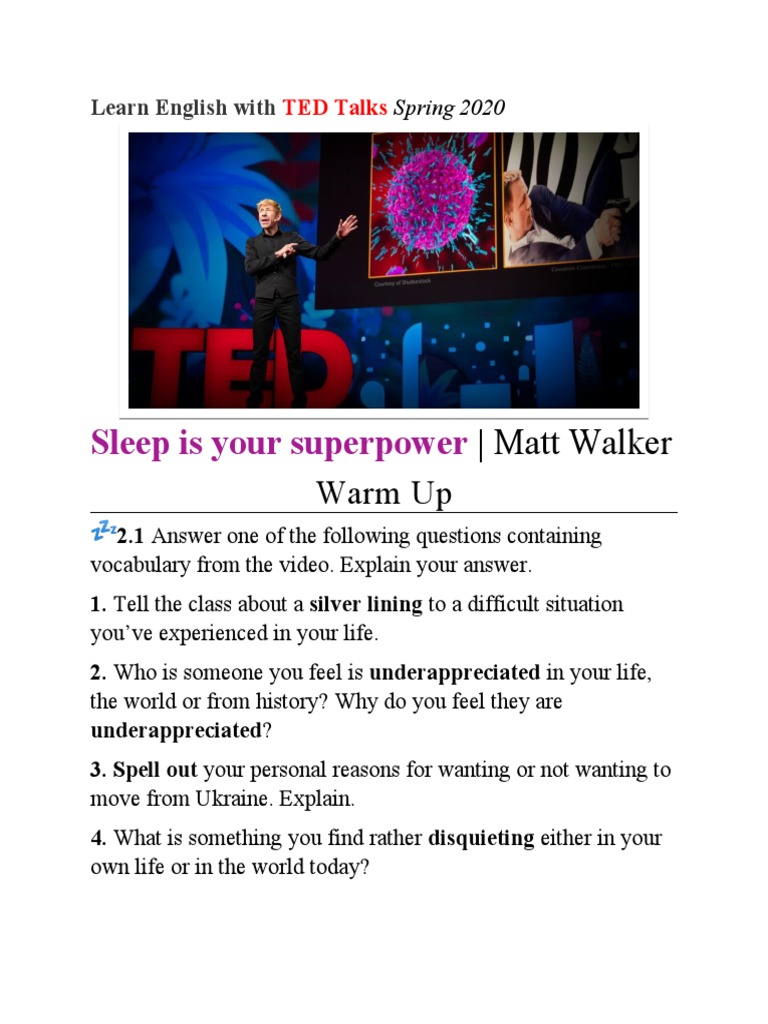 Matt Walker Sleep Is Your Superpower копия Pdf Sleep Verb