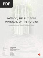 Bamboo, The Building Material of The Future!: An Experimental Research On Glueless Lamination of Bamboo