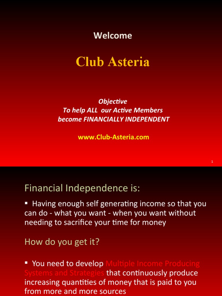 Club Asteria PDF Economies Money