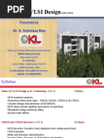 VLSI Design: Dr. K. Srinivasa Rao