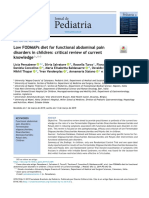 Dieta Com Baixo Teor de FODMAPs Para Distúrbios de Dor Abdominal Funcional Em Crianças Revisão Crítica Do Conhecimento Atual