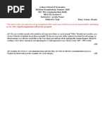 You Must Write Your Answers On An Assignment Sheet and Scan It Before As One Document Before Uploading On The LMS. Typed Assignments Will Not Be Accepted