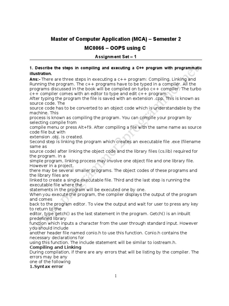 C++ OOP Concepts and Program Execution | PDF | Inheritance (Object ...