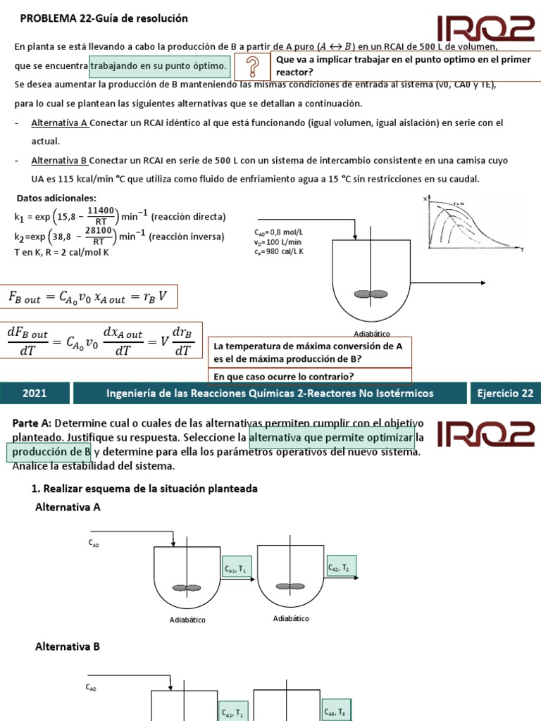 Optimización de Producción en RCAI | PDF | Reactor Quimico | Química