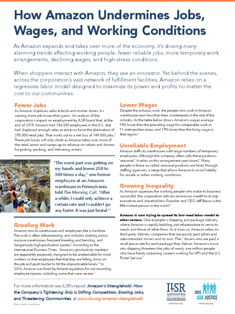 AmazonLaborFactSheet FINAL | PDF | Employment | Retail