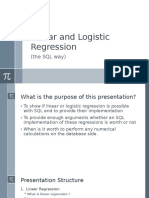 Linear and Logistic Regression: (The SQL Way)