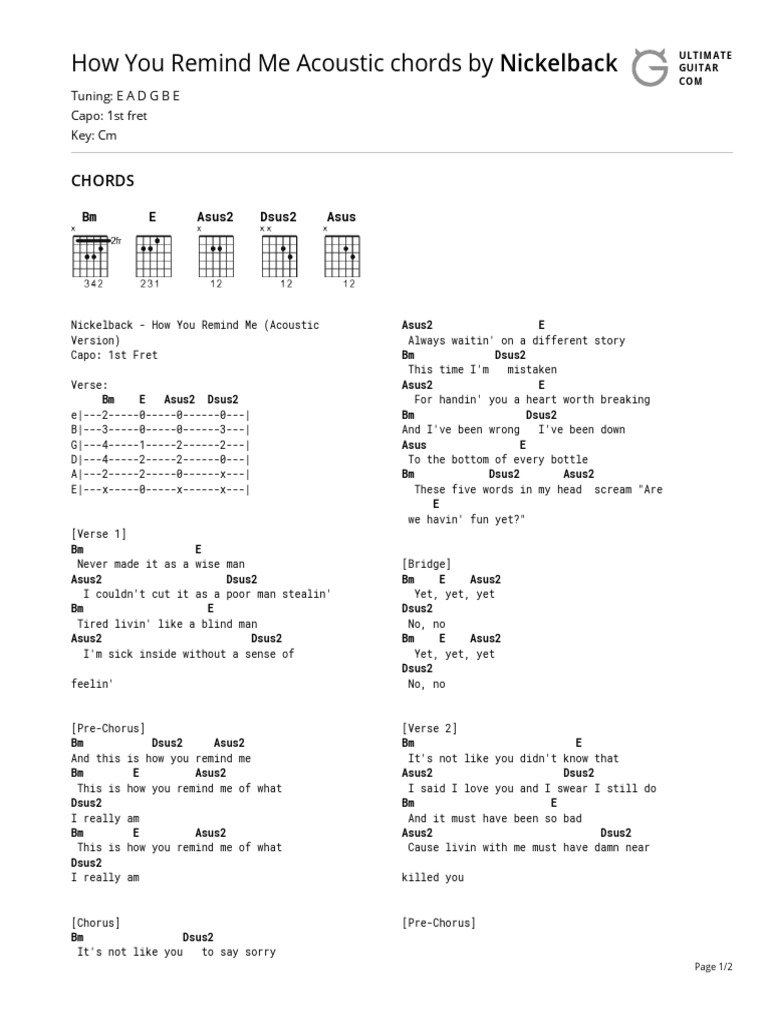 How You Remind Me Chords