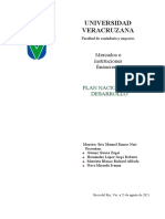 Plan Nacional de Desarrollo