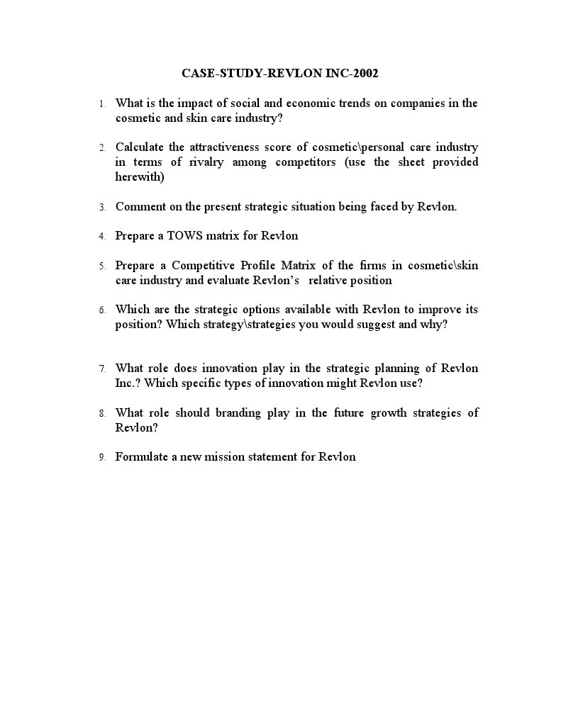 Strategy Revlon | PDF