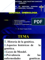 Clase 1 Genetica -Historia, Leyes de Mendel, Enfermedades Geneticas y Clasificacion[1]Aa