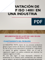 Implementación NTP ISO 14001 industria textil