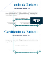 Certificado de Batismo