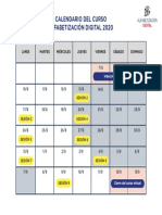 Calendario Alfabetización Digital 2020