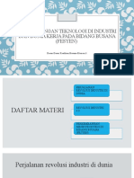 PERKEMBANGAN INDUSTRI DAN TEKNOLOGI DI BIDANG FESYEN