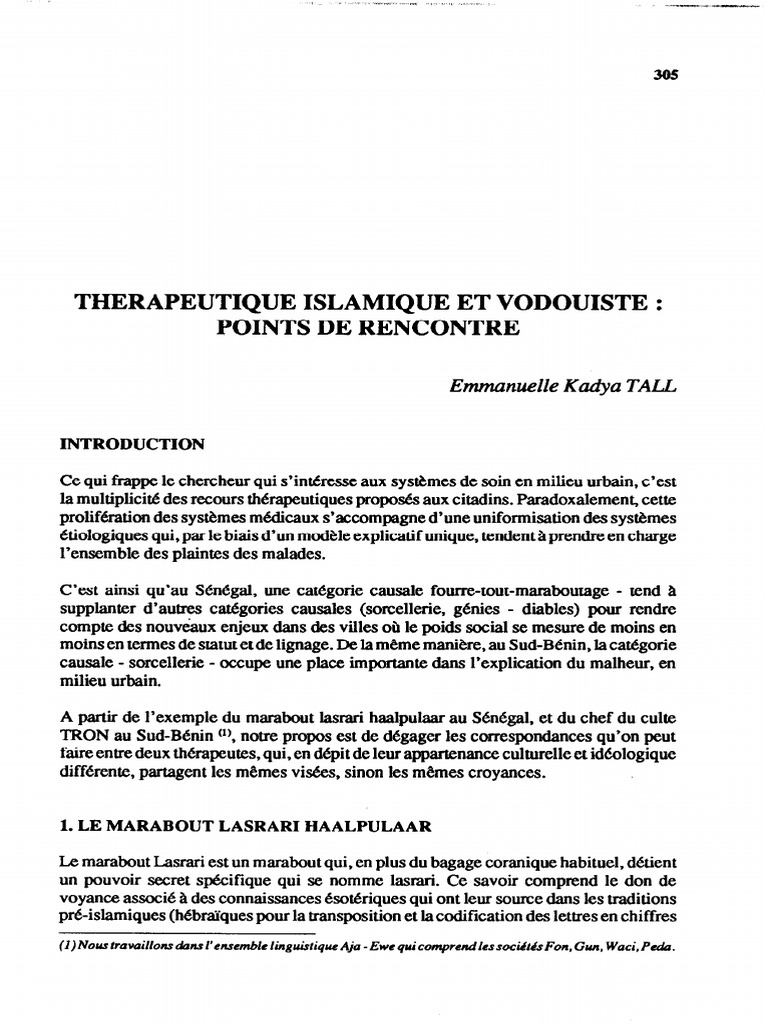 Interdits et pratiques du maraboutage | PDF