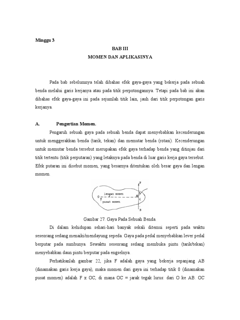 Minggu 3 - Momen Dan Kopel | PDF