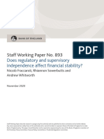 Does Regulatory and Supervisory Independence Affect Financial Stability