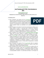 Bolivia: Decreto Presidencial #3738, 10 de Diciembre de 2018