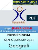 Prediksi Soal KSN-K 2021 GEOGRAFI