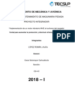 Implementación de Un Motor Vibratorio MVE Al Cucharon Del Cargador Frontal para Aumentar La Producción y Disminuir El Tiempo de Jornada."