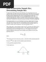 How To Determine Sample Size, Determining Sample Size