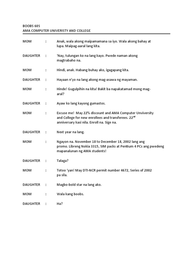 VO Pro Tagalog Scripts PDF Philippines